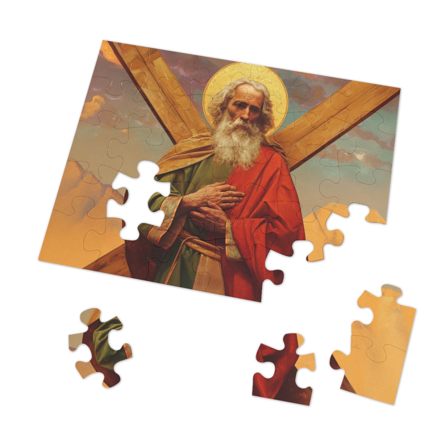 Saint Andrew the Apostle - - Puzzle and Keepsake Tin - Religious Jigsaw Puzzle (30, 110, 252, 500,1000-Piece) - Religious Puzzle