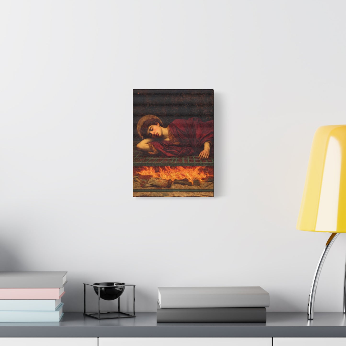 Saint Lawrence -  Museum Wrapped Canvas - Sanctified Souls Print - Religious Art for your Home - Catholic Patron Saint Art