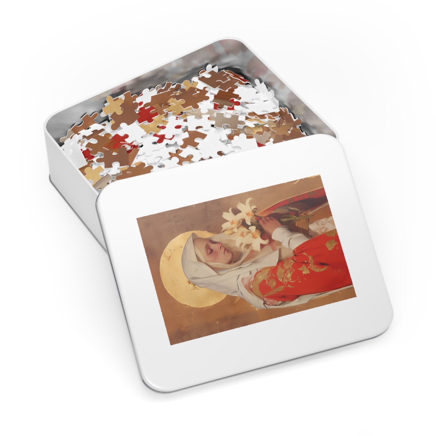 Saint Faith of Agen - Puzzle & Keepsake Tin - Religious Jigsaw Puzzle (30, 110, 252, 500,1000-Piece)