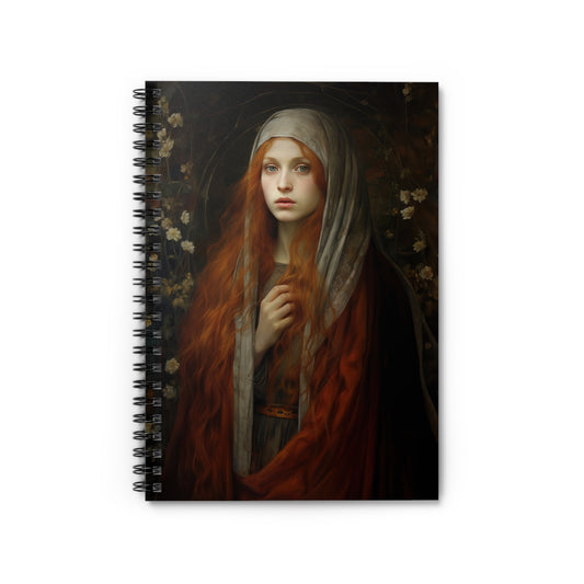 Path to Enlightenment- Mary Magdalene's Awakening - Sanctified Souls Art - Religious Based Notebook - Spiral Notebook - Ruled Line