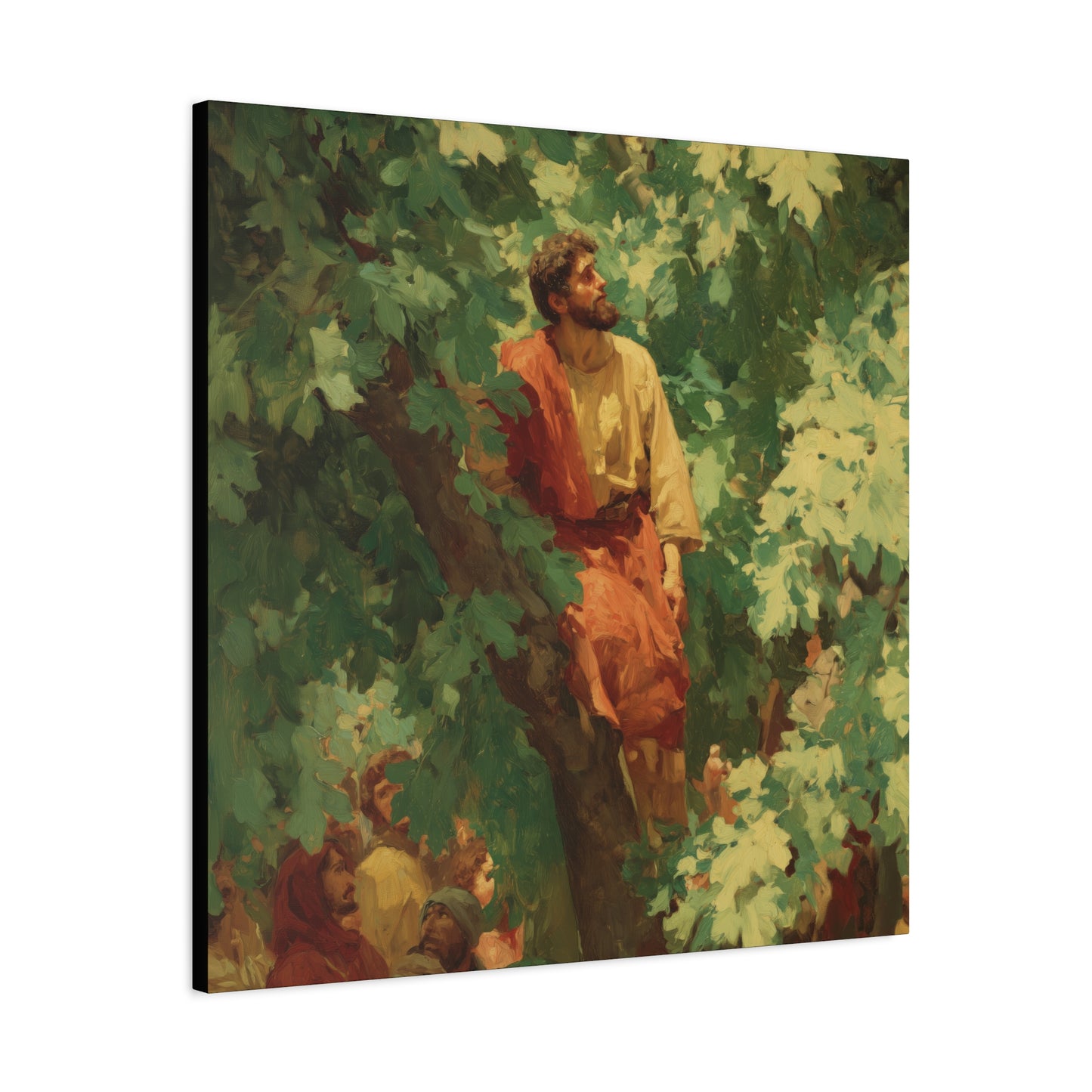 Zacchaeus - Gallery Wrapped Canvas - Print - Religious Art for your Home - Catholic Art Print
