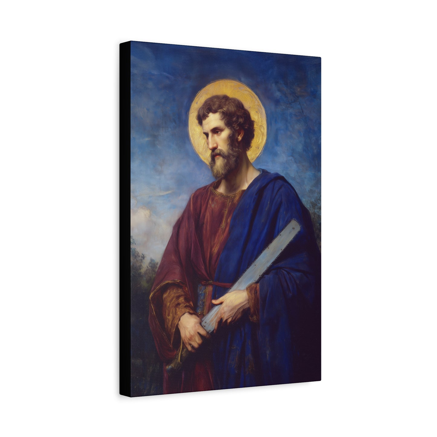 Saint Simon the Apostle  - Gallery Wrapped Canvas - Print - Religious Art for your Home - Catholic Art