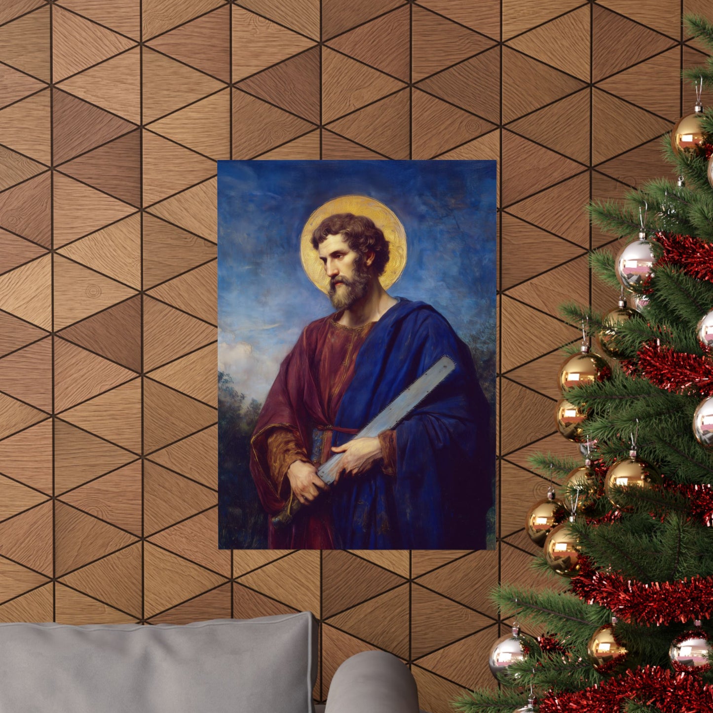 Saint Simon the Apostle  - Sanctified Souls Print - Multiple Sizes - Premium Matte Vertical Posters