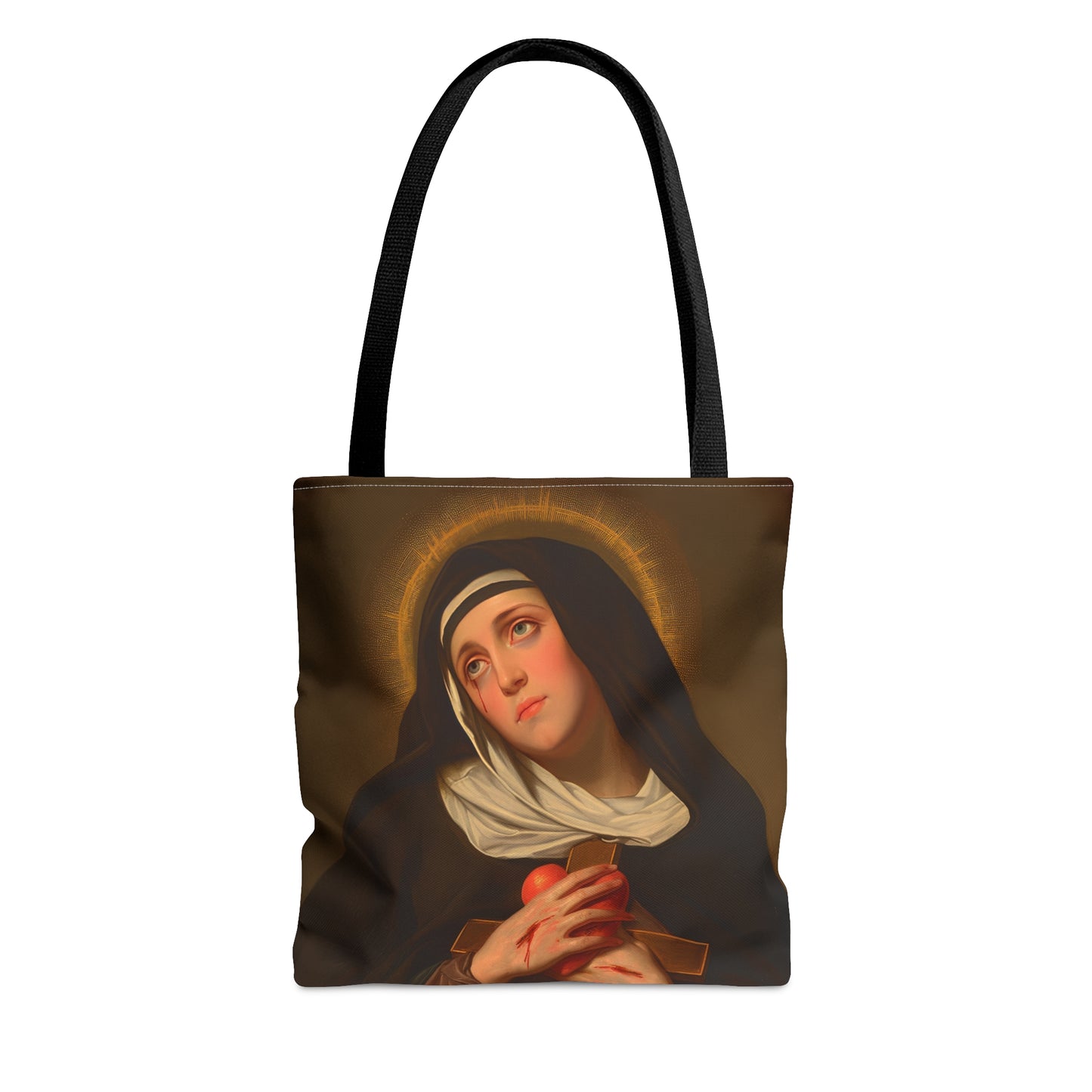 Saint Veronica Giuliani Tote Bag - Large Medium Small Faith Art Bag - Catholic Faith Purse - Religious Carry All