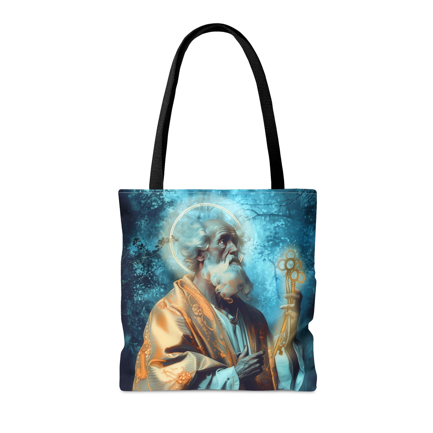 Saint Peter Tote Bag - Large Medium Small Faith Art Bag - Catholic Faith Purse - Religious Carry All Reusable Tote Bag