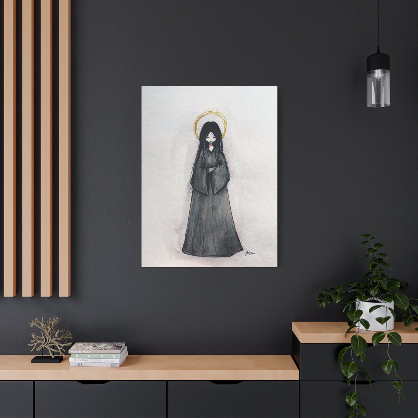Blessed Mary Magdalen Kiota Hand-Drawn Catholic Canvas Print | Martyrs of Japan Sacred Art | Sanctified Solocosmo Religious Artwork