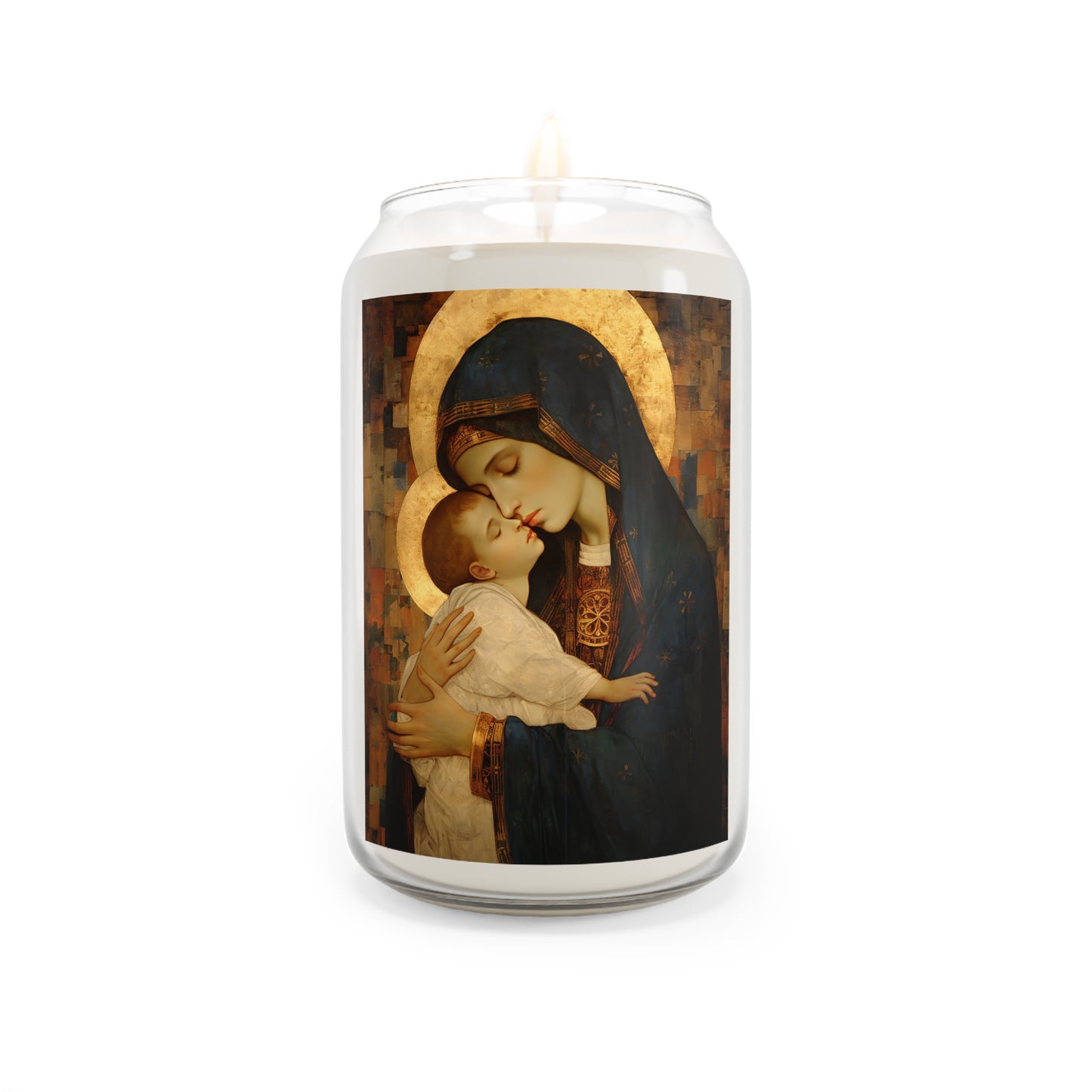 Mother of Mercy - Scented Prayer Candle, 13.75oz -  Candle - Catholic Art - prayer room Scented Candle - Virgin Mary and Christ Child