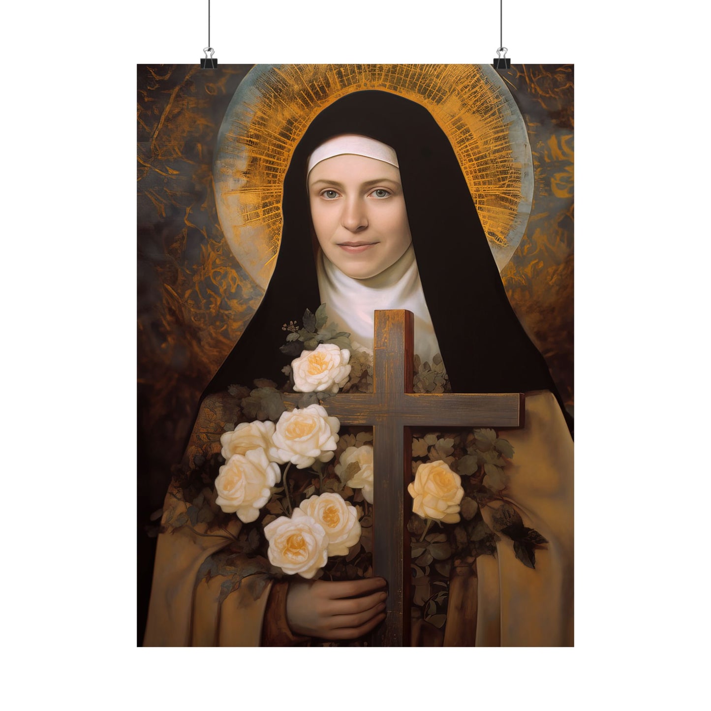 Saint Thérèse of Lisieux - Sanctified Souls Print - Multiple Sizes - Premium Matte Vertical Posters