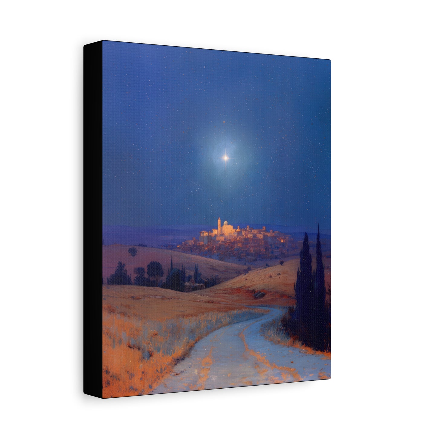 Bethlehem Wrapped in the Light of His Coming - Gallery Wrapped Canvas - Print - Religious Art for your Home - Catholic