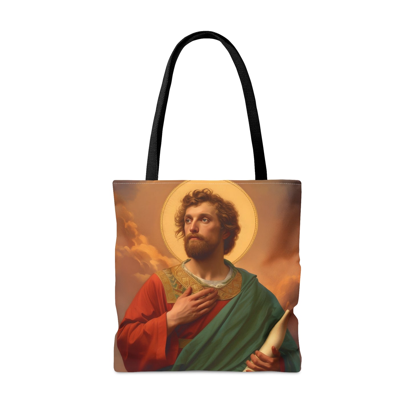 Saint Timothy Tote Bag - Large Medium Small Faith Art Bag - Catholic Faith Purse - Double Sided - Religious Art Purse