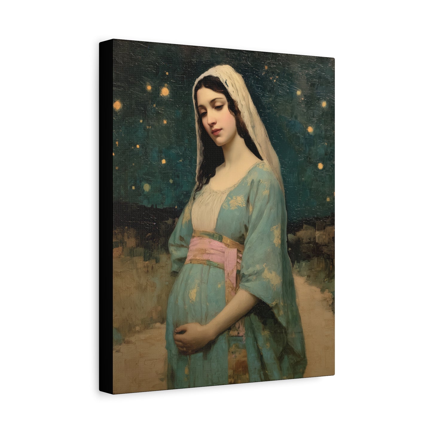 Our Lady of 'O' - Our Lady of Expectation - Mother Mary - Marian Art - Gallery Wrapped Canvas - Print - Catholic Art Print