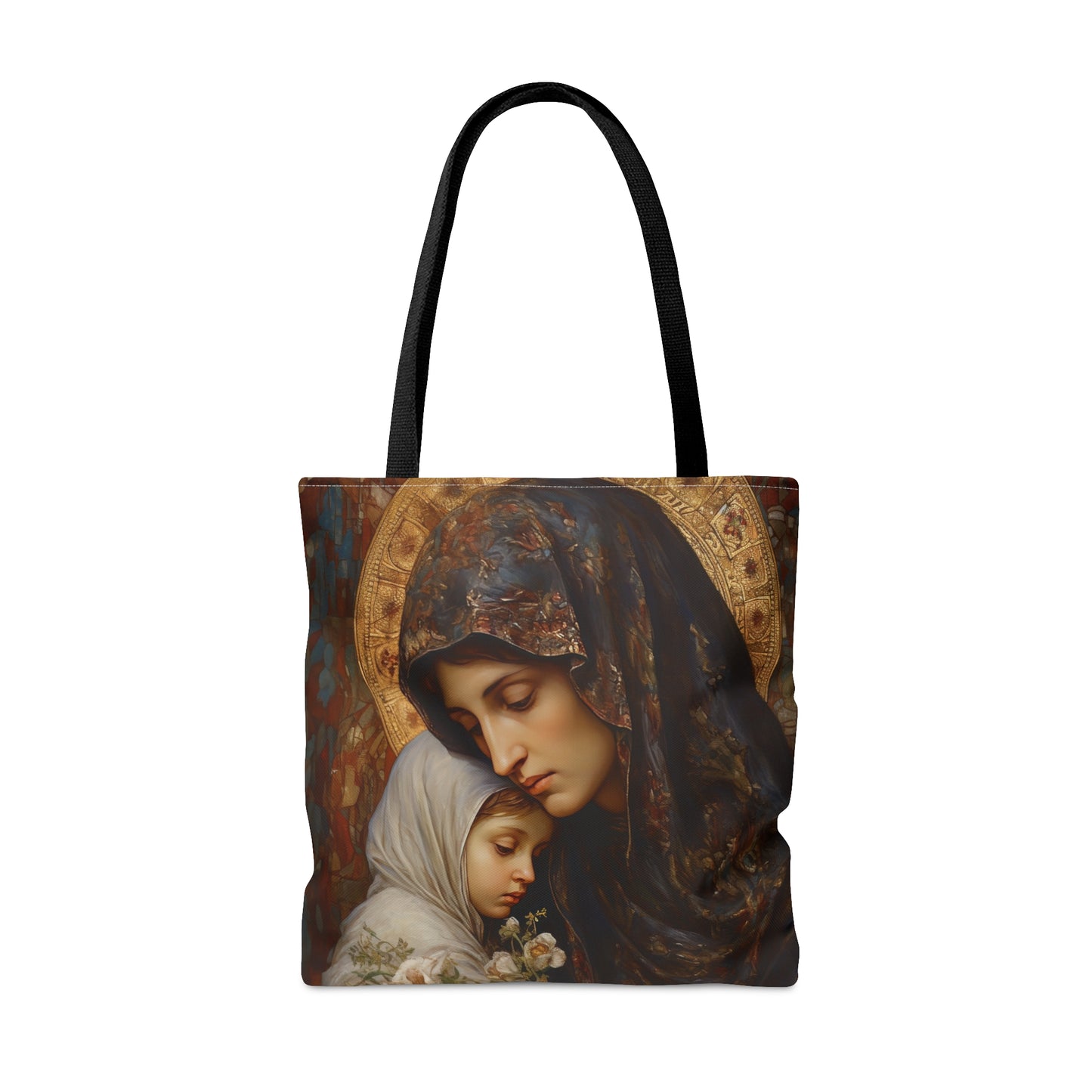 Mary, Mother of God - Protectress of Families Tote Bag - Large Medium Small Faith Art Bag - Catholic Faith Purse - Religious Carry All