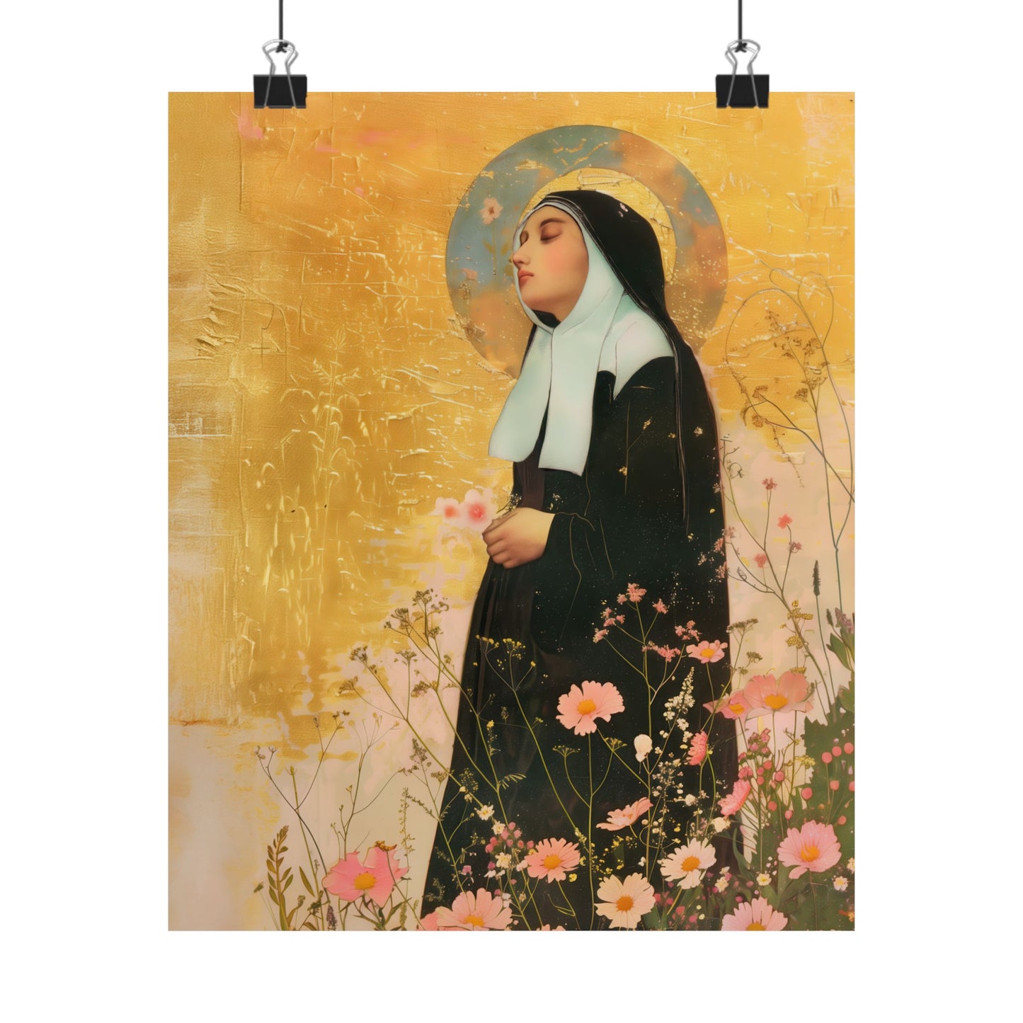 Saint Bernadette  - Sanctified Souls Print - Multiple Sizes - Premium Matte Vertical Posters - Catholic