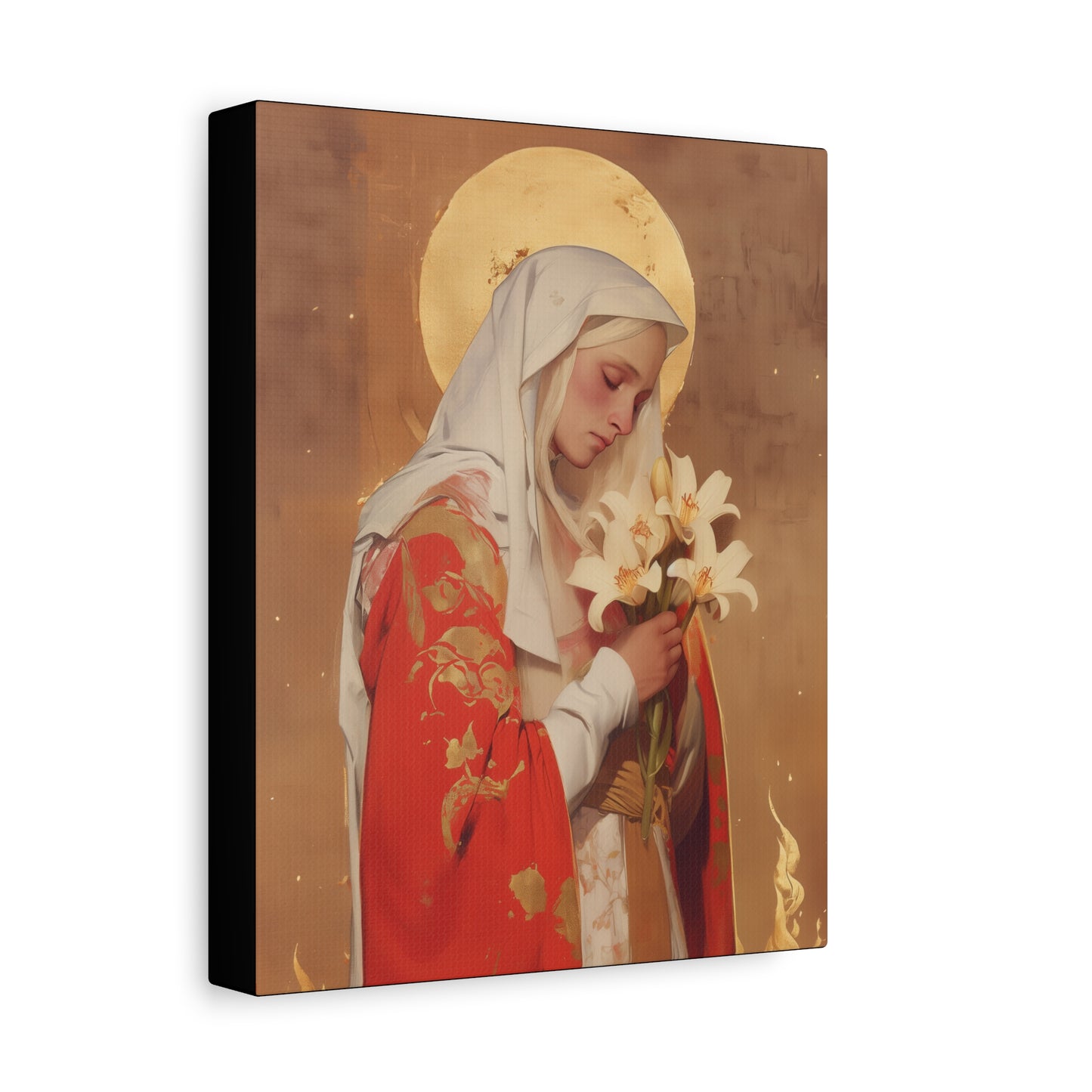Saint Faith of Agen - Gallery Wrapped Canvas - Print - Religious Art for your Home - Catholic Art