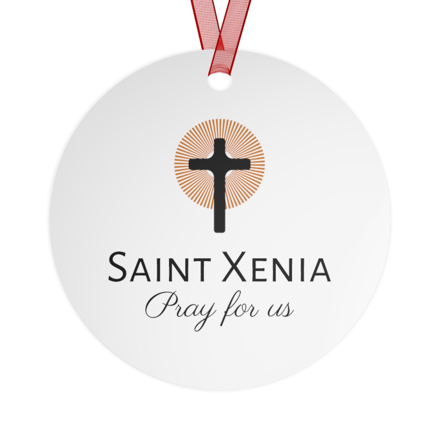 Saint Xenia - Russian Saint Art - Metal Ornament - Religious Holiday Christmas Ornament and Keepsake