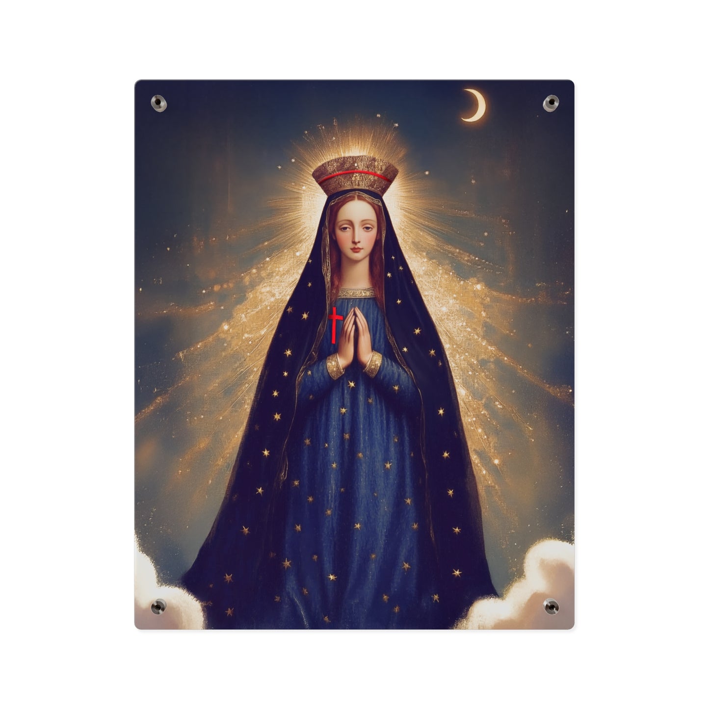 Our Lady of Pontmain Wall Art Panel - Ready to Hang Acrylic Print - Catholic Saint Art - Patron Saint Print - Mother Mary Art