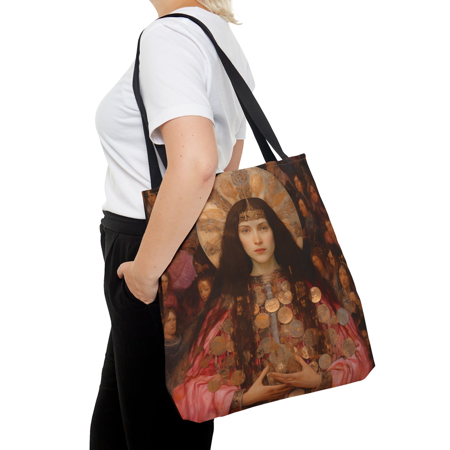 Saint Praxedes Tote Bag - Purse - Three sizes - Large Medium Small Faith Art Bag - Catholic faith carry-all purse - Double Sided