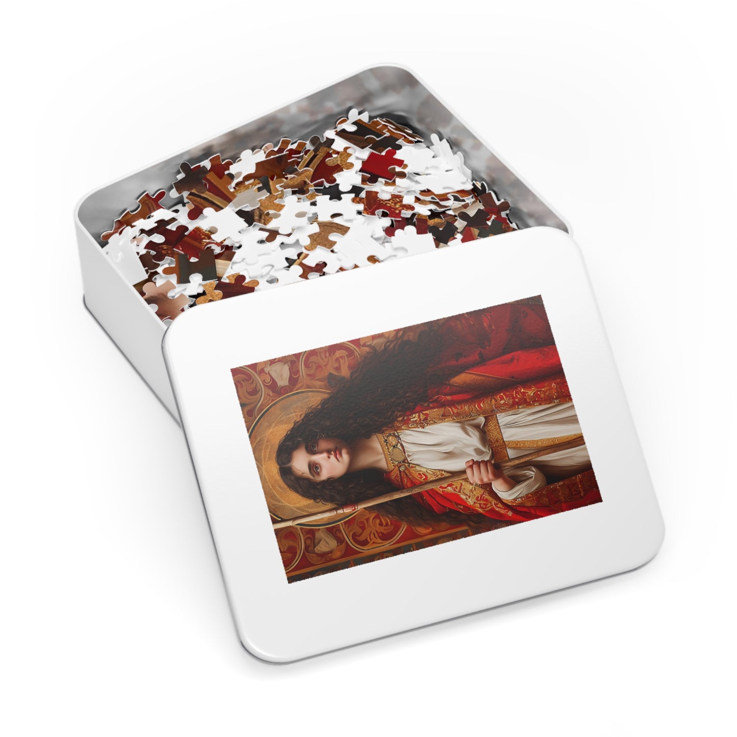 Saint Adela of Normandy - Puzzle and Keepsake Tin - Religious Jigsaw Puzzle (30, 110, 252, 500,1000-Piece) - Religious Puzzle