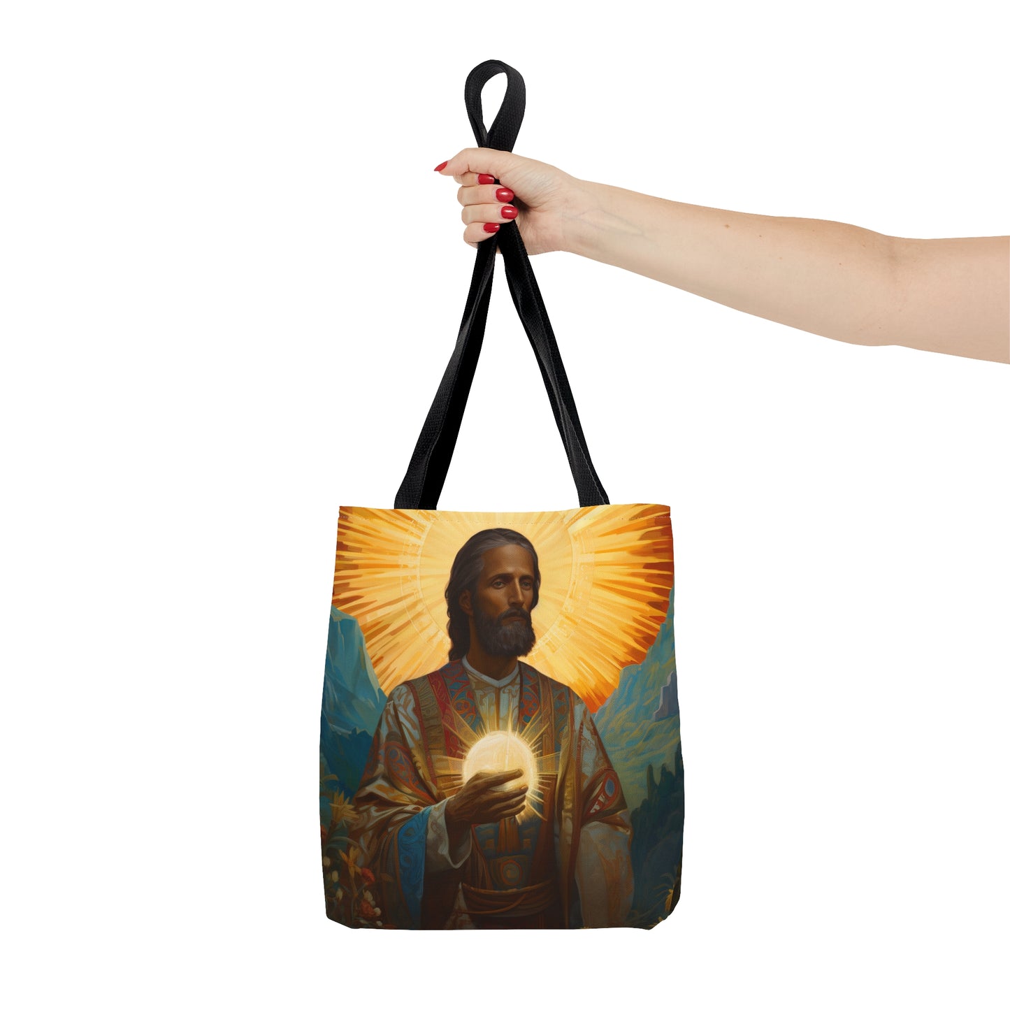 Saint Benignus of Dijon Tote Bag - Large Medium Small Faith Art Bag - Gift for Catholic - religious art purse - all over print