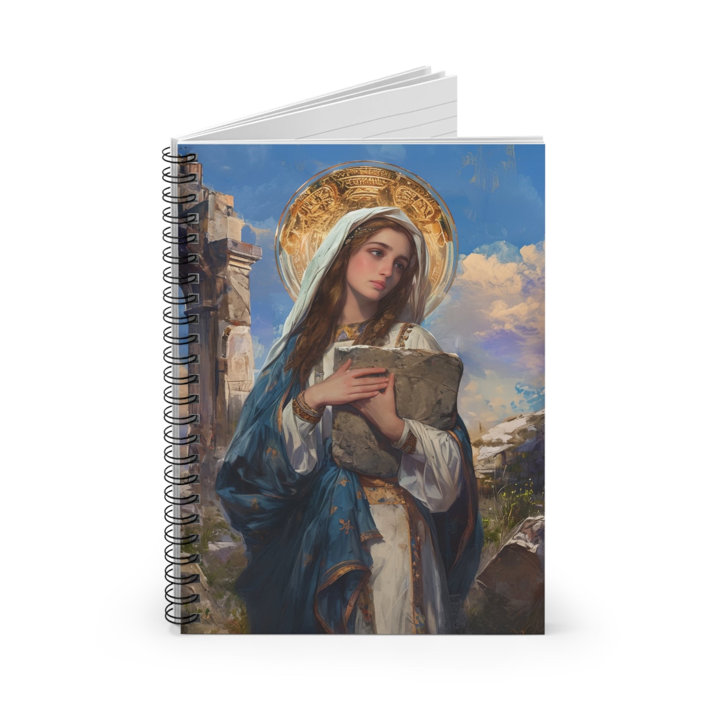 Saint Euphrasia of Constantinople Journal - Sanctified Souls Art - Religious Based Notebook - Spiral Notebook - Ruled Line