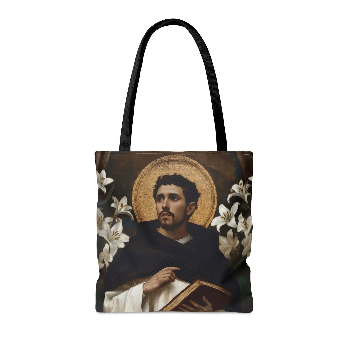 Saint Dominic - Tote Bag - Large Medium Small Faith Art Bag - Bible Study Faith Purse - Double Sided