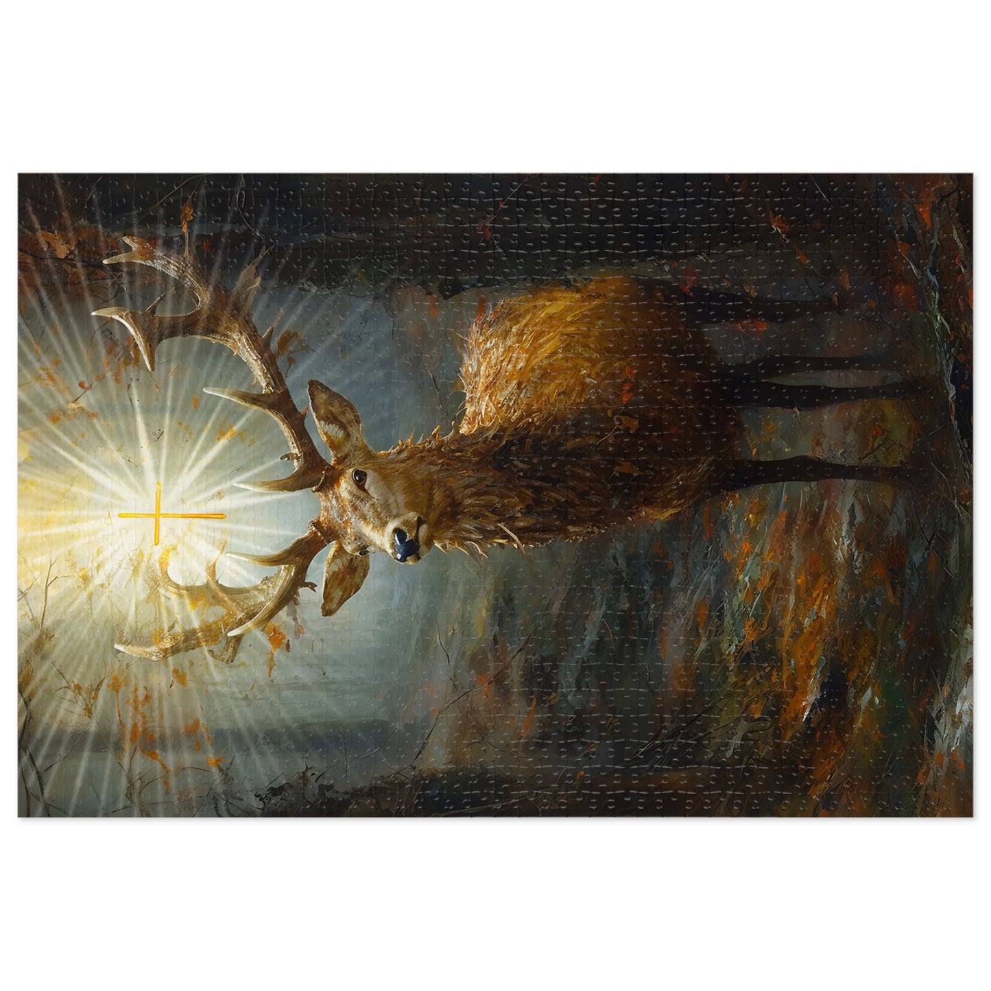 The Stag of Saint Hubert / Saint Hubertus Stag - Puzzle and Keepsake Tin - Jigsaw Puzzle (30, 110, 252, 500,1000-Piece) - Religious Puzzle