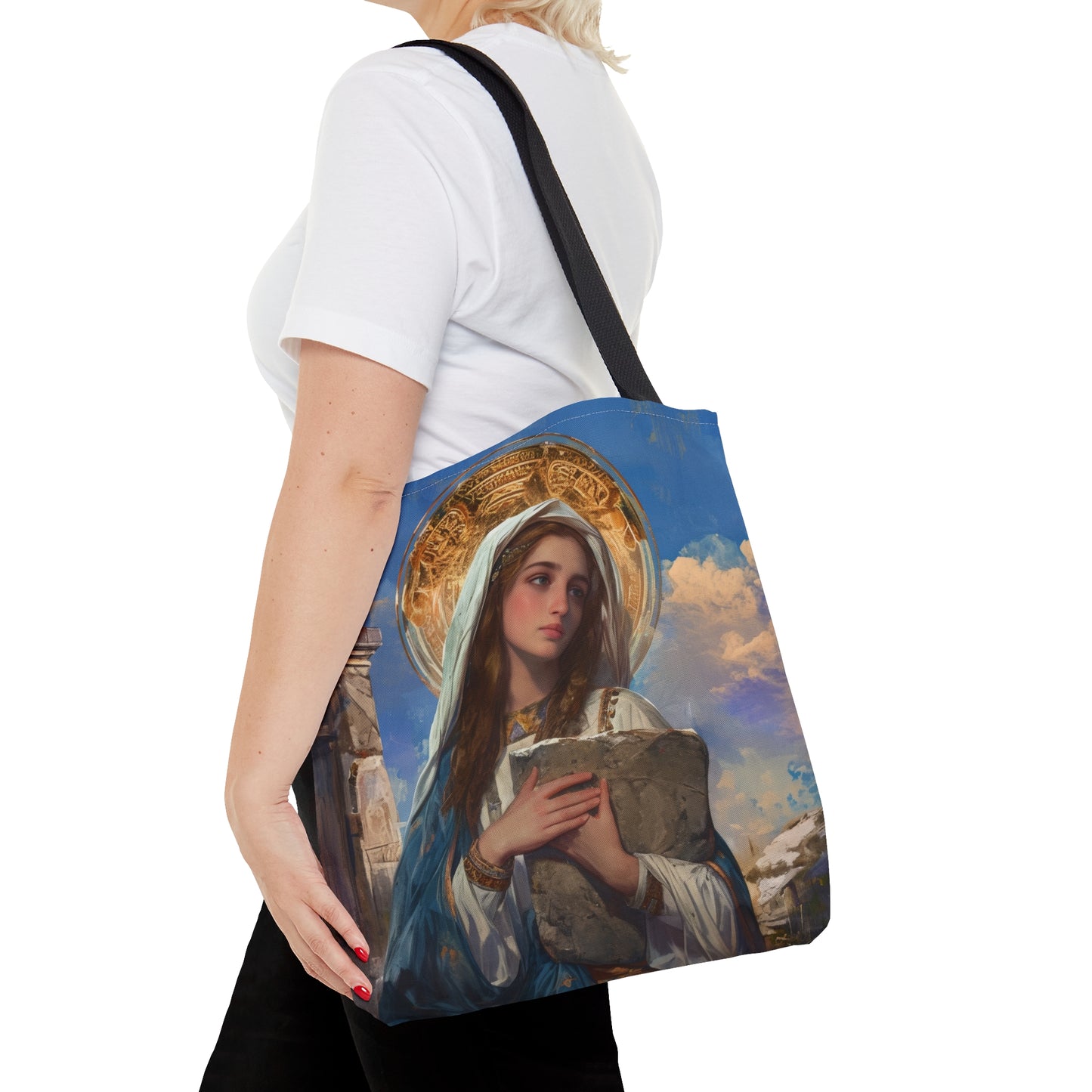 Saint Euphrasia of Constantinople Tote Bag - Large Medium Small Faith Art Bag - Catholic Faith Art purse - Double Sided