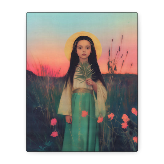 Saint Charity - Multiple Sizes - Catholic Home art - Museum Wrapped Canvas - Sanctified Souls Print - Martyr Saint