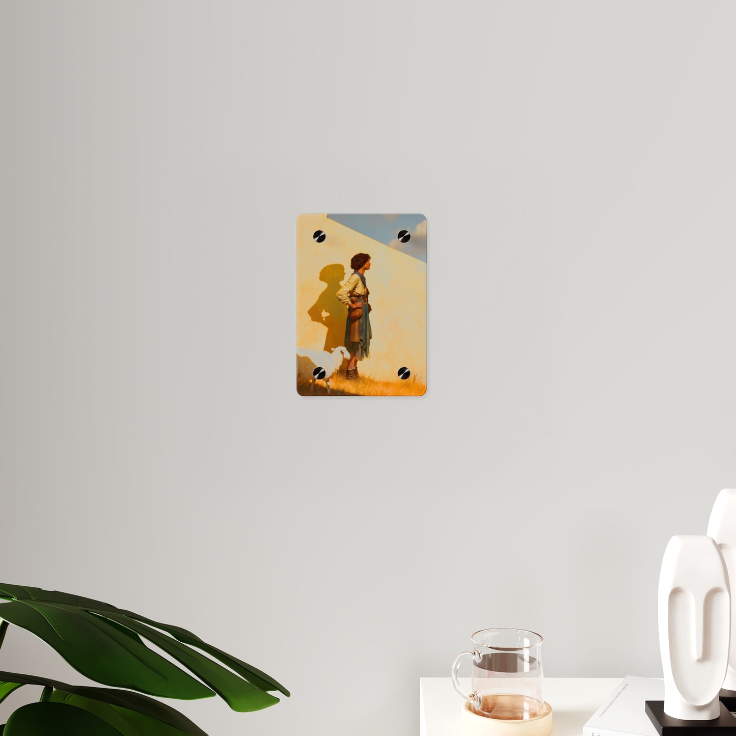 David son of Jesse Acrylic Wall Art Panel - Ready to Hang Acrylic Print - David and Goliath - Bible Story Wall Art