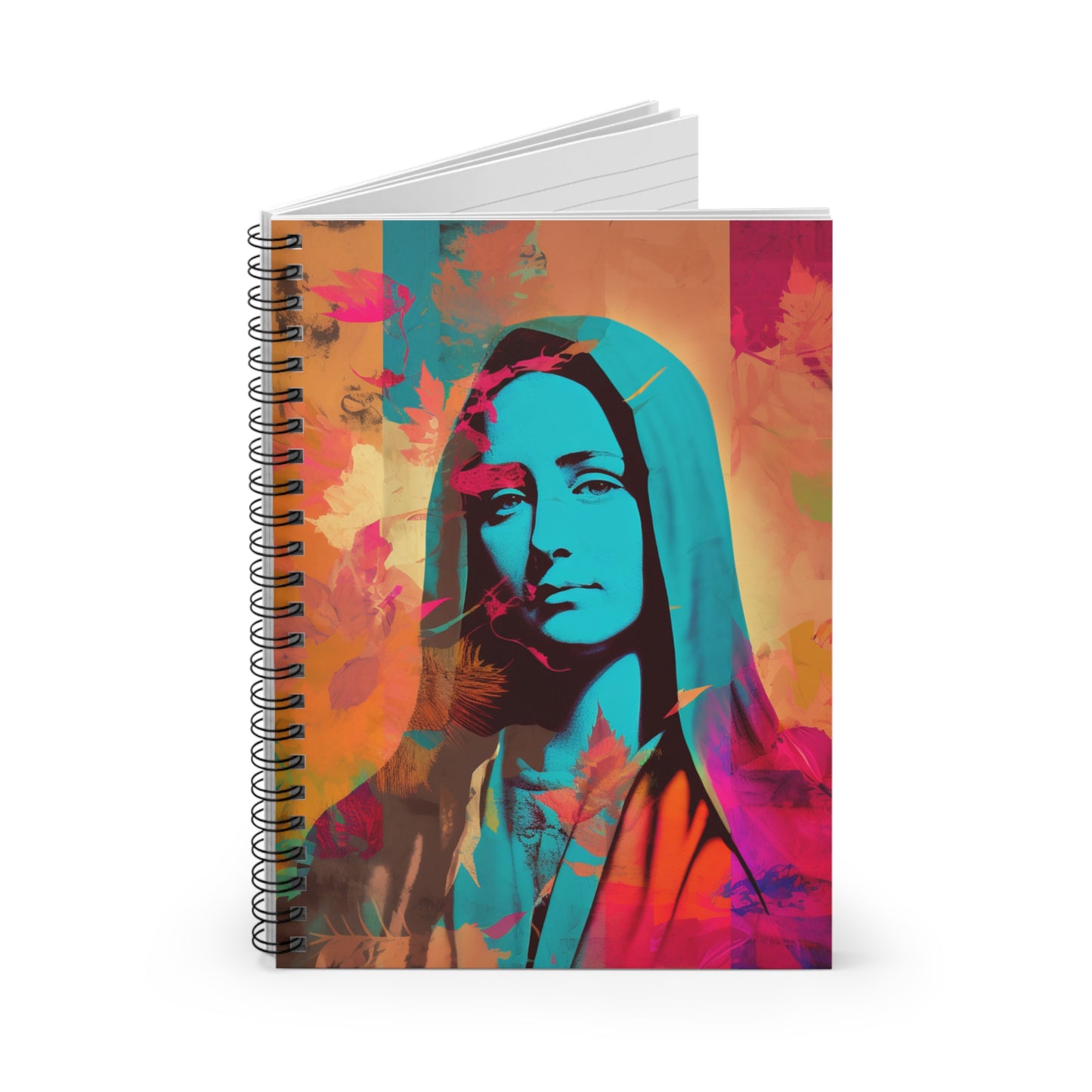 Mary the Blessed Virgin Journal - Sanctified Souls Art - Religious Based Notebook - Spiral Notebook - Ruled Line
