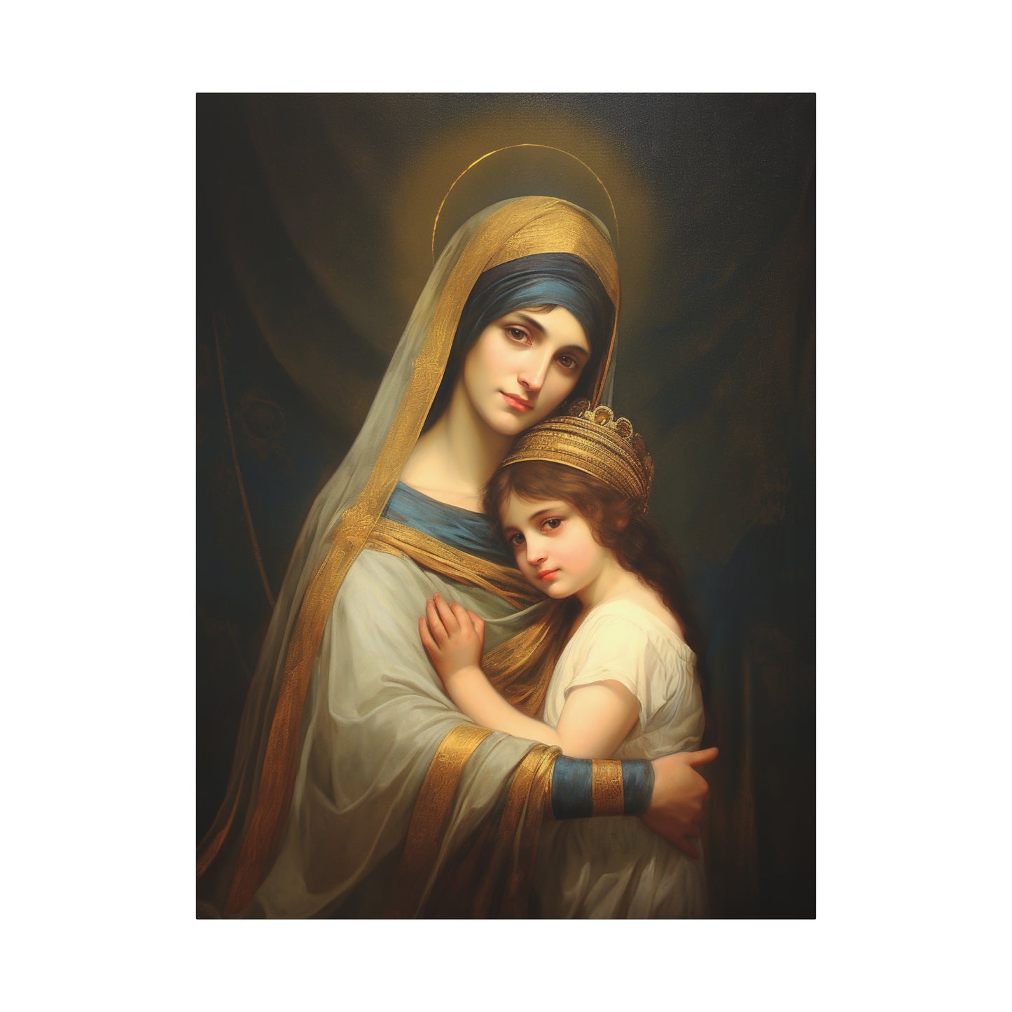 Saint Anne mother of Mary the Blessed Virgin - Museum Wrapped Canvas - Sanctified Souls Print - Religious Art for your Home