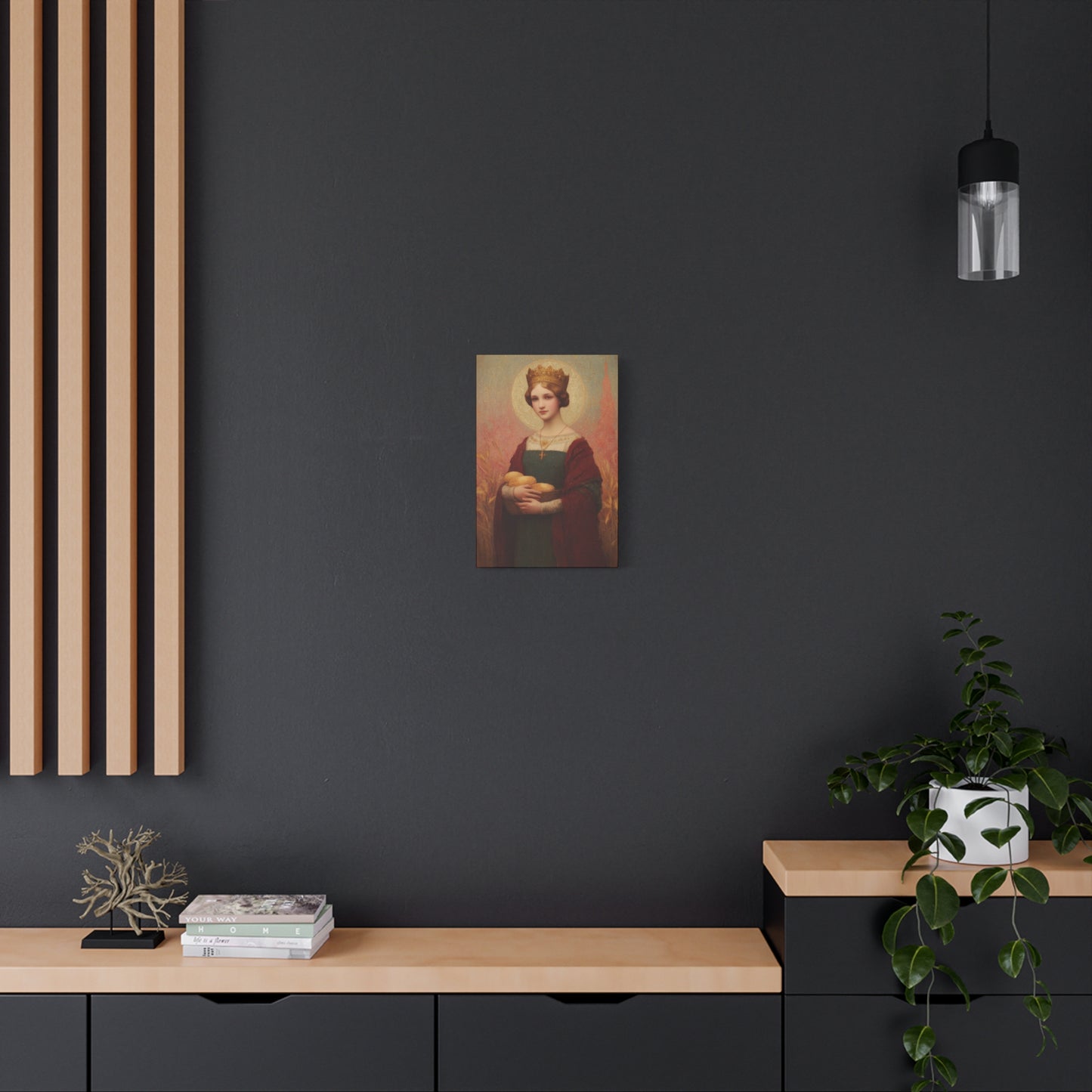 Saint Elizabeth of Hungary - Gallery Wrapped Canvas - Print - Religious Art for your Home - Catholic Patron Saint Art - Princess