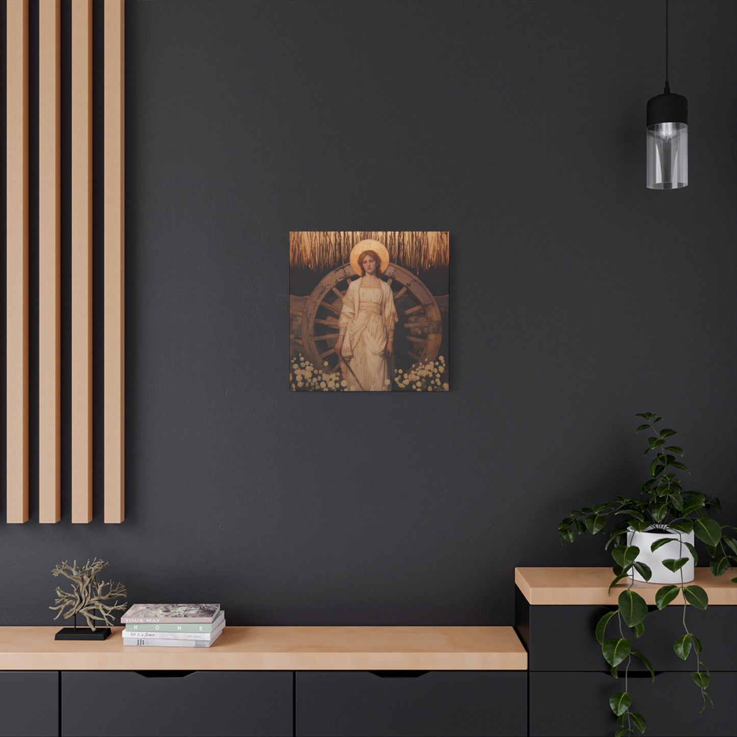 Saint Catherine of Alexandria -  Museum Wrapped Canvas - Sanctified Souls Print - Religious Art for your Home - Catholic Patron Saint Art
