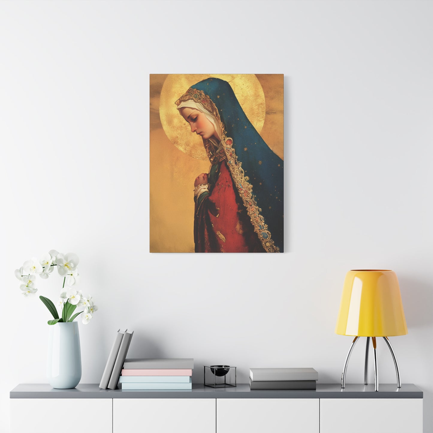 Our Lady of Mercy / Our Lady of Ransom - Multiple Sizes - Catholic Home art - Museum Wrapped Canvas - Sanctified Souls Print - Mother Mary