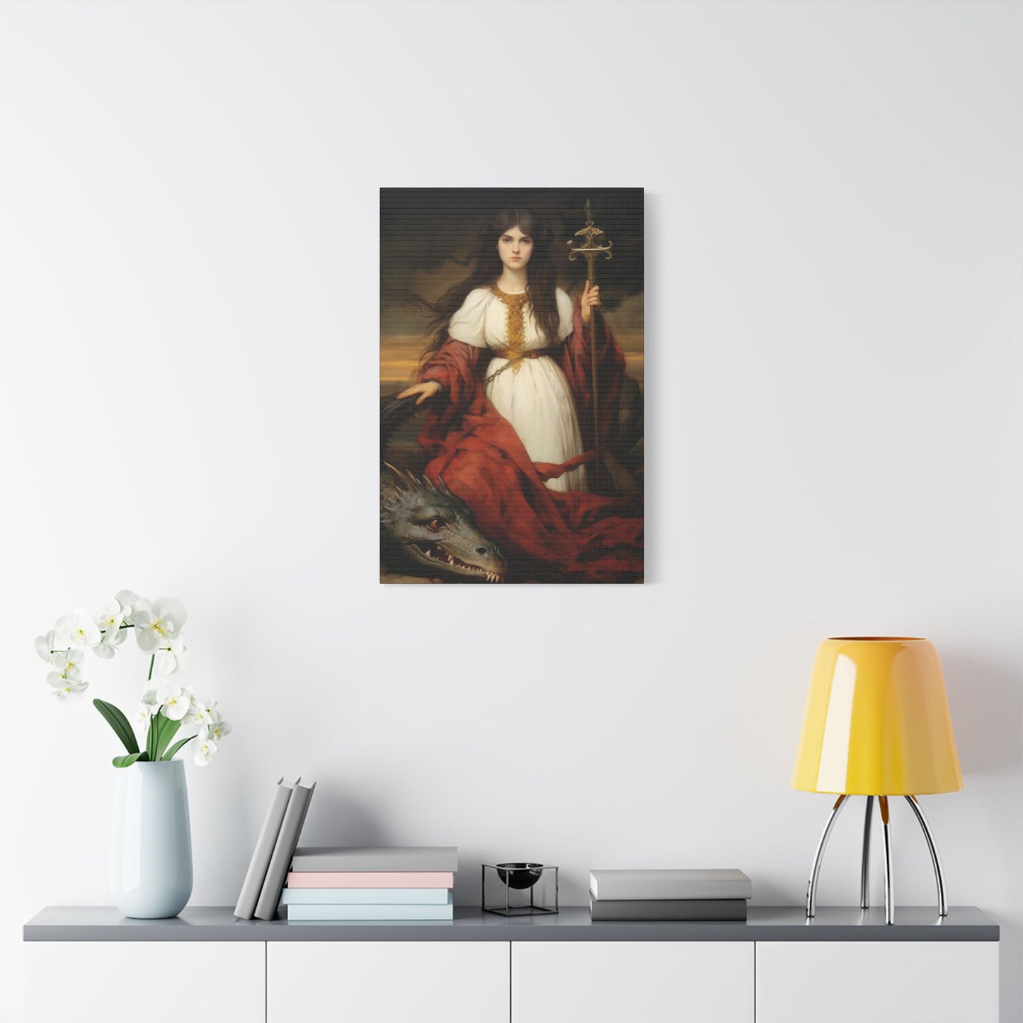 Saint Martha of Bethany Canvas Print - Multiple Sizes - Catholic Home art - Museum Wrapped Canvas - Sanctified Souls Print