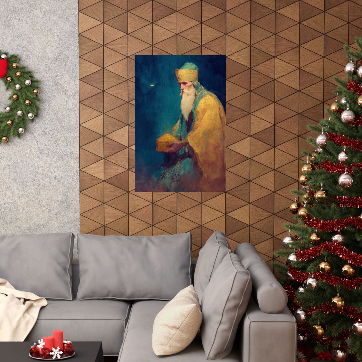 Caspar and the Offering of Worship - 3 Wise Men - Sanctified Souls Print - Multiple Sizes - Premium Matte Vertical Posters