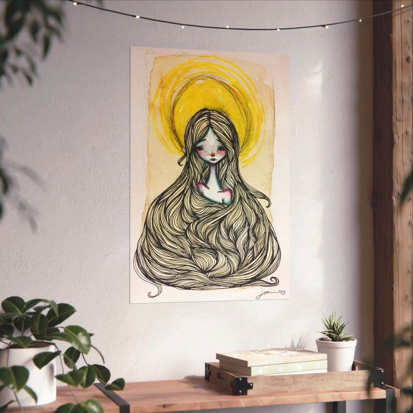 Saint Agatha of Sicily Poster Print - Hand-Drawn Catholic Art Print | Christian Devotional Wall Art | Sanctified Solocosmo Religious Poster