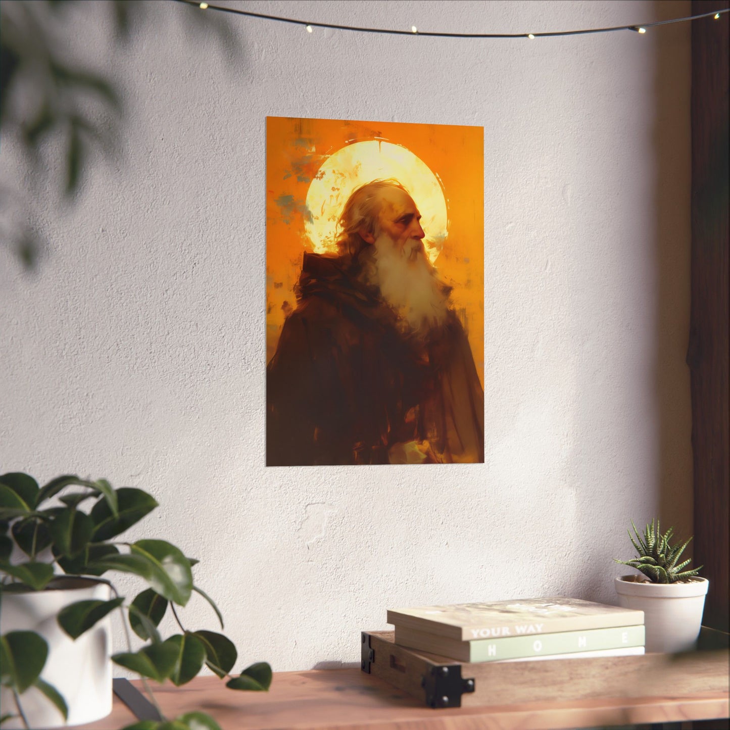Saint Samson of Dol - Sanctified Souls Print - Multiple Sizes - Premium Posters - Catholic Art - Christian painting