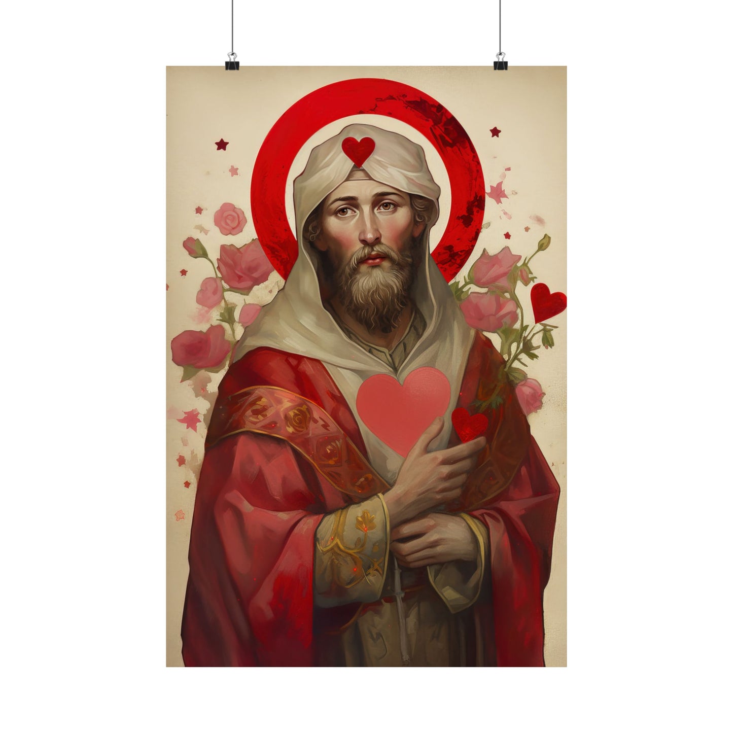 Saint Valentine Print - Sanctified Souls Print - Multiple Sizes - Premium Matte Vertical Posters