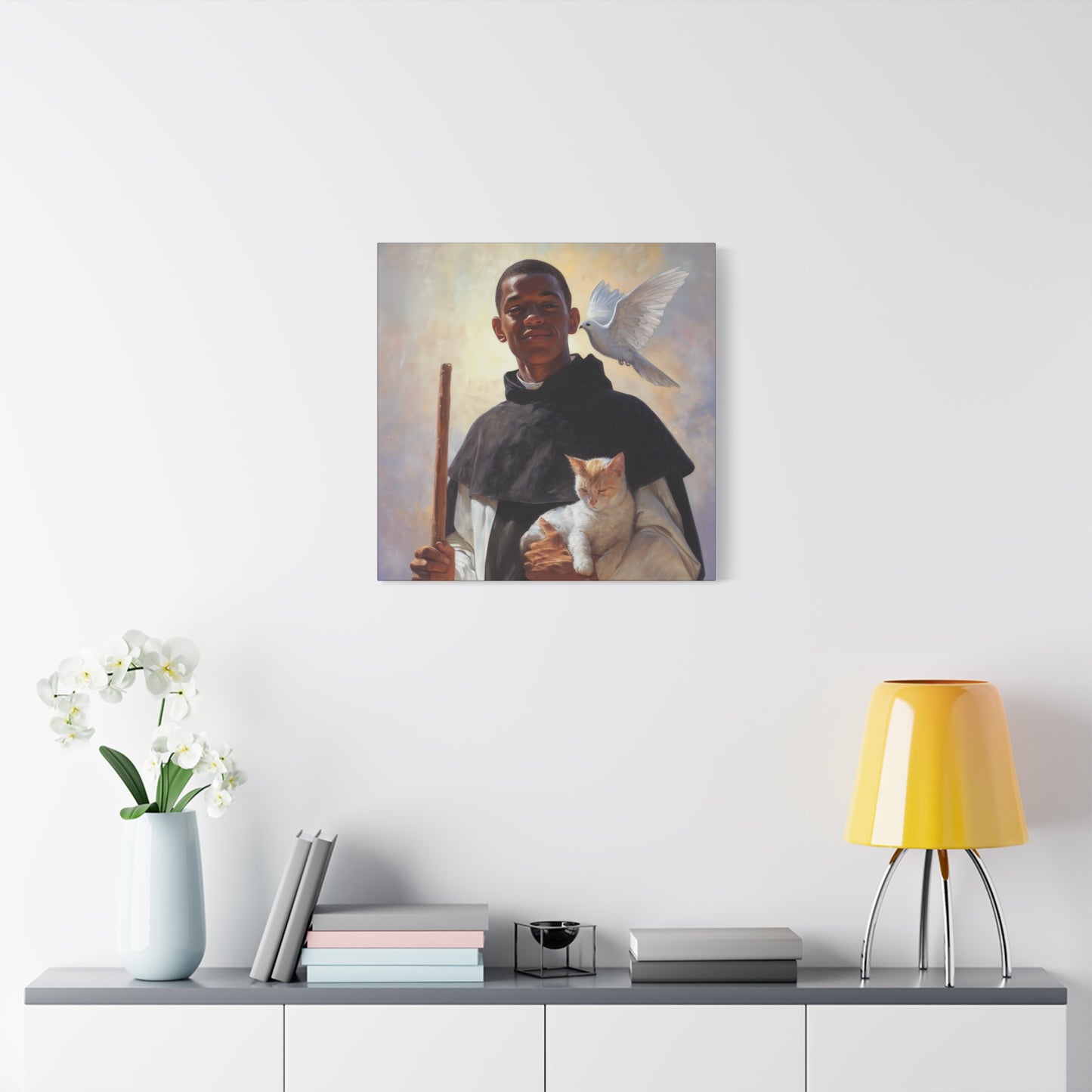 Saint Martin de Porres - Gallery Wrapped Canvas - Print - Religious Art for your Home - Catholic Art