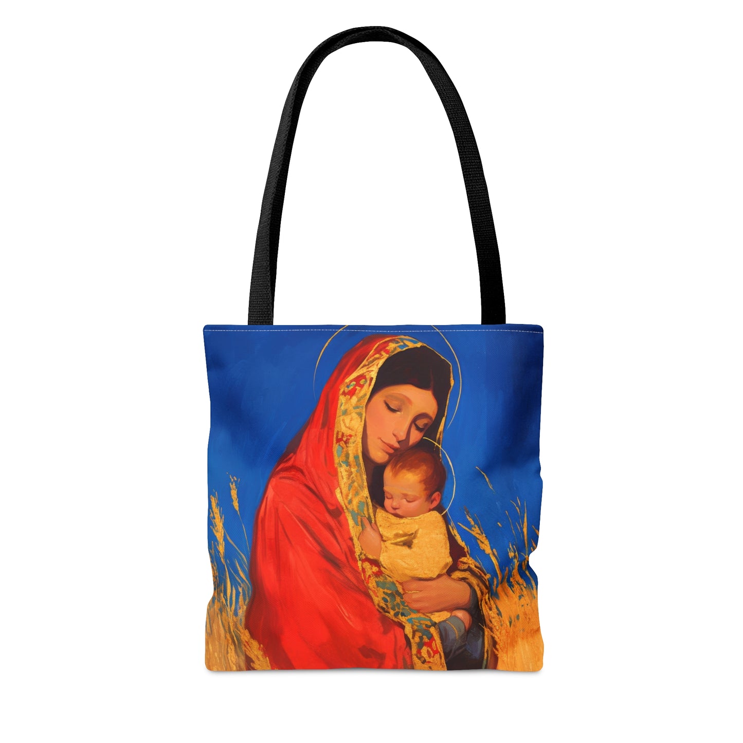 Our Lady of the Harvest - Tote Bag - Large Medium Small Faith Art Bag - Bible Study Faith Purse - Double Sided