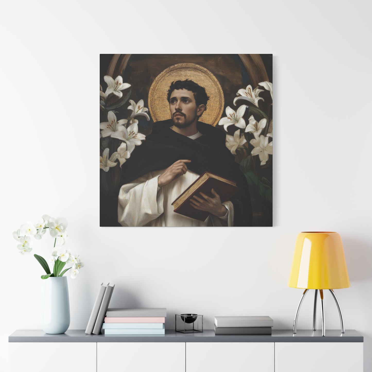 Saint Dominic -  Museum Wrapped Canvas - Sanctified Souls Print - Religious Art for your Home - Catholic Patron Saint Art