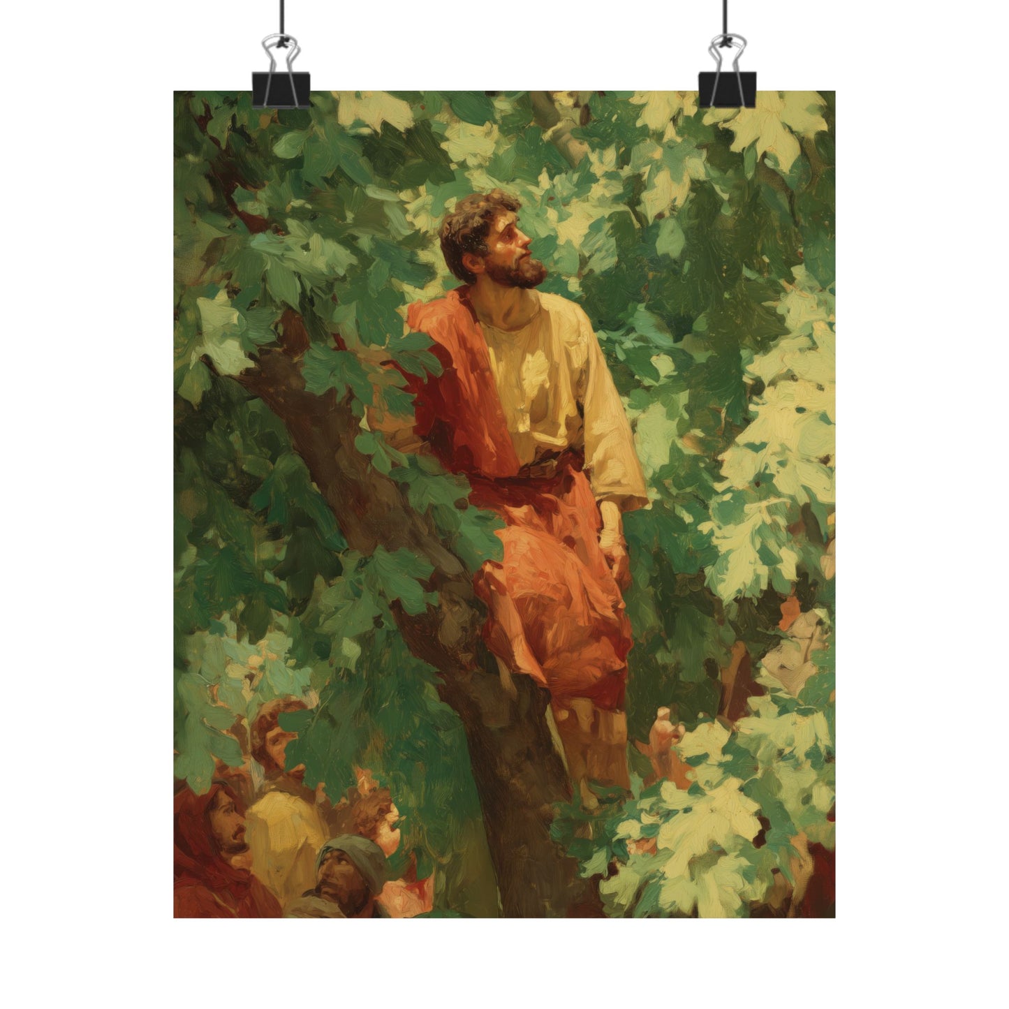 Zacchaeus - Sanctified Souls Print - Multiple Sizes - Premium Matte Vertical Posters
