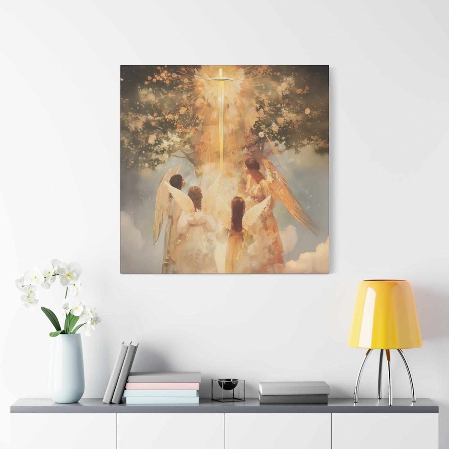 The Watchers of the First Dawn - Guardians of Eden - Gallery Wrapped Canvas - Print - Religious Art for your Home - Catholic Art