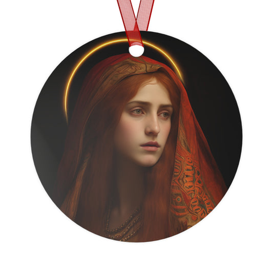 The Beloved Disciple - Mary Magdalene's Devotion Metal Ornament - Religious Holiday Christmas Ornament and Keepsake - Prayer Ornament