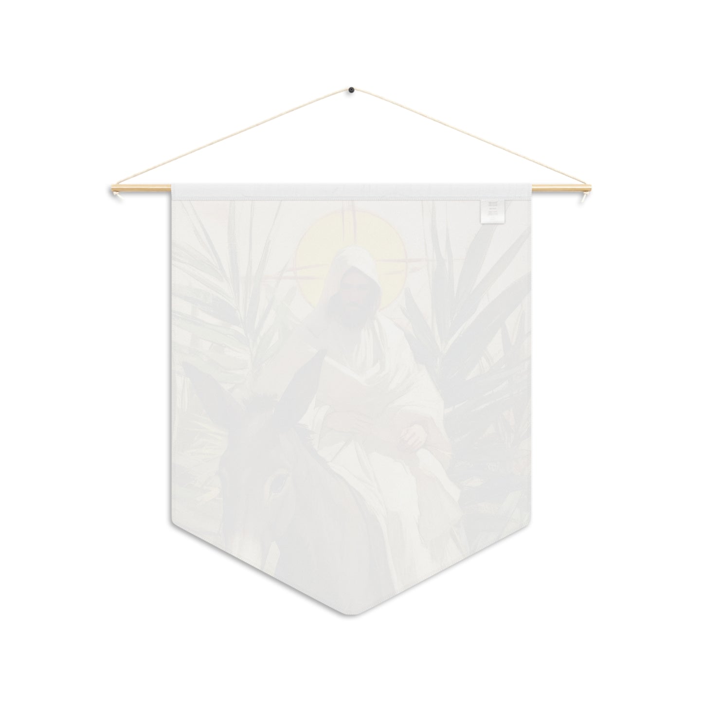 Benedictus Qui Venit (Blessed is He who comes) Pennant / Banner / Wall Hanging - Prayer room art - Catholic Home - 18" x 21"