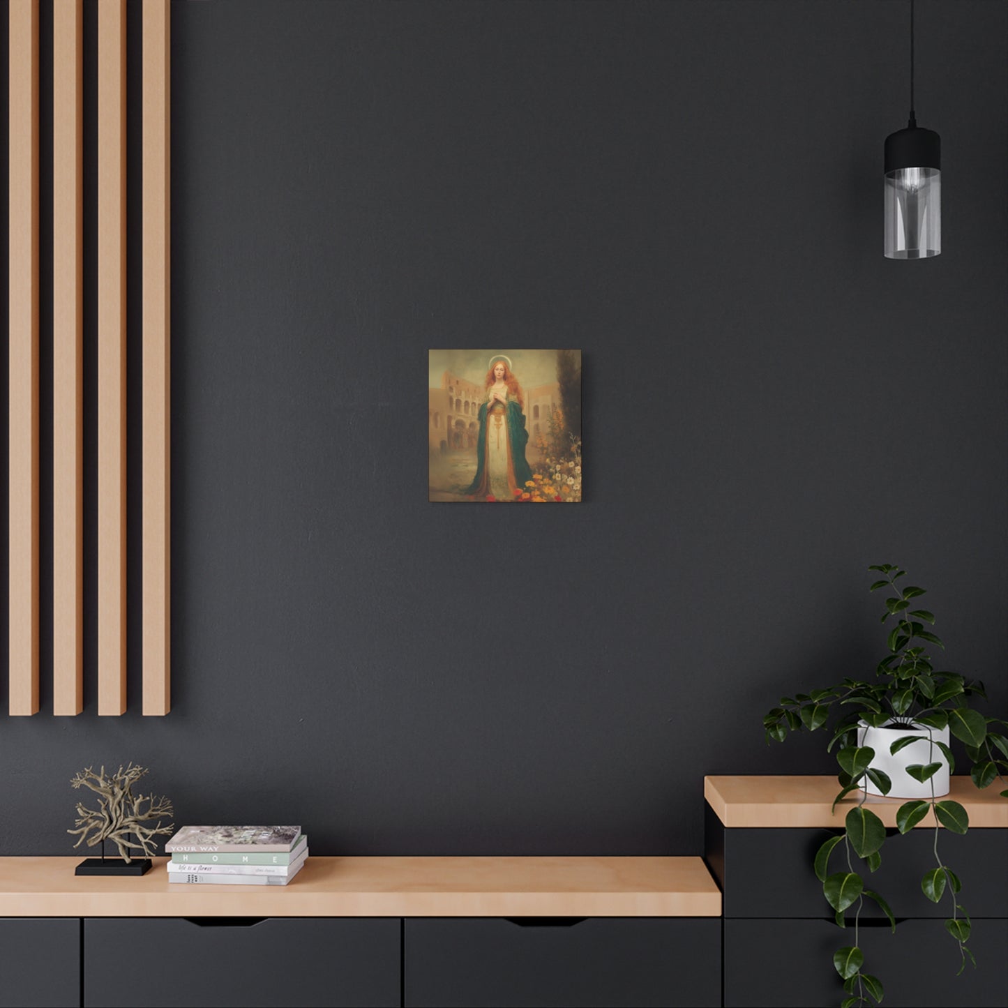 Saint Justina - Multiple Sizes - Catholic Home art - Museum Wrapped Canvas - Sanctified Souls Print - Catholic Martyr Art