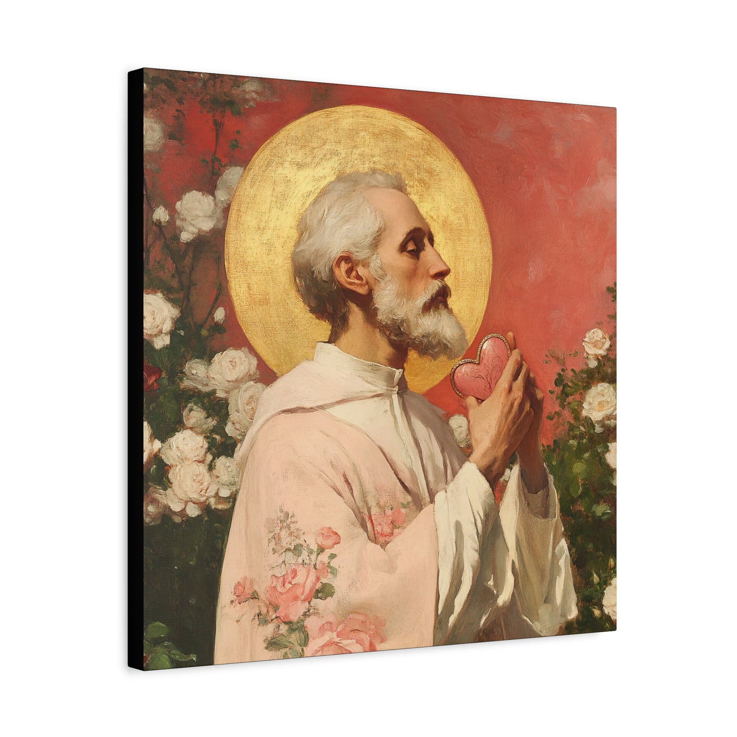 Saint Valentine - Multiple Sizes - Catholic Home art - Museum Wrapped Canvas - Sanctified Souls Print - Catholic Saint Art