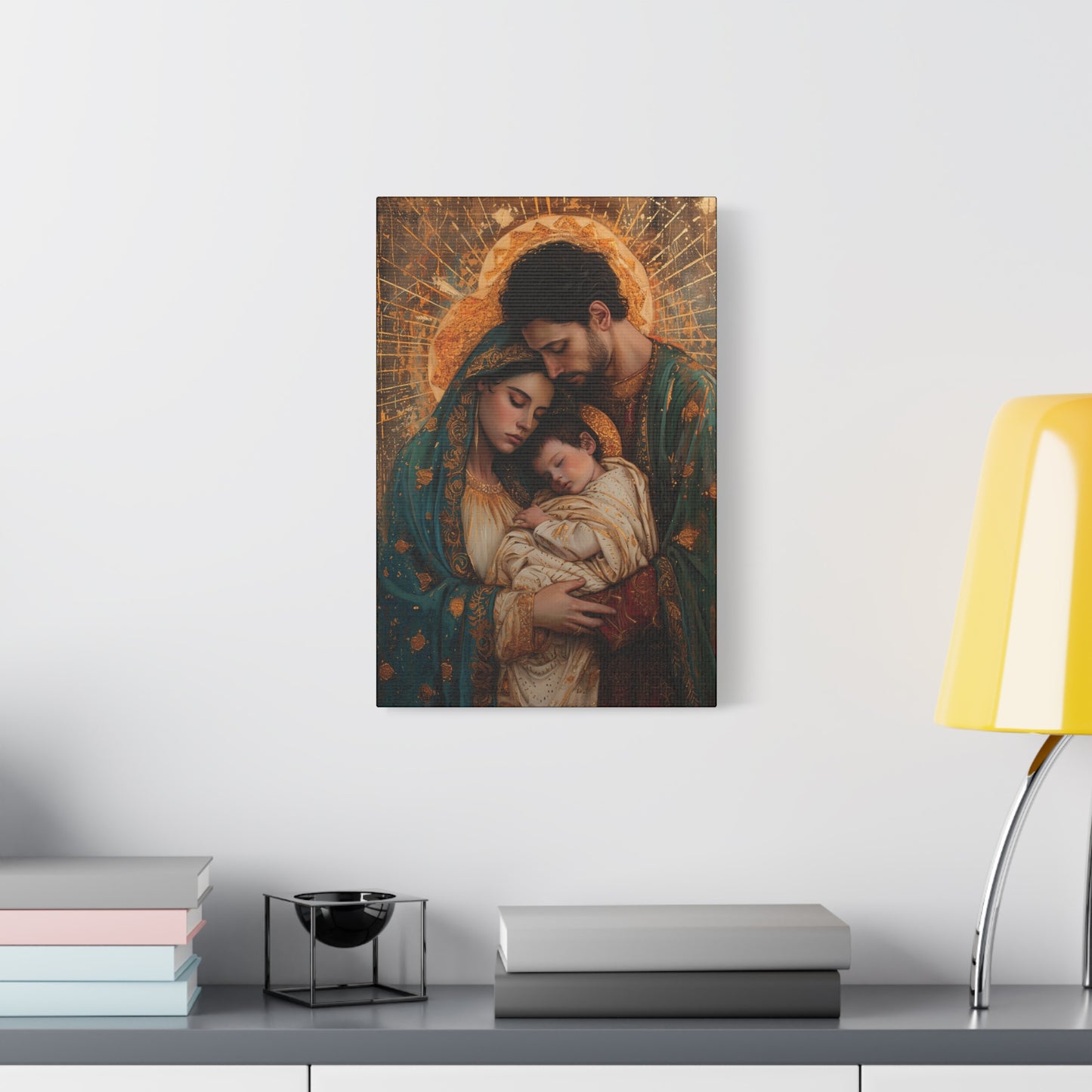 Divine Harmony - The Holy Family - Museum Wrapped Canvas - Sanctified Souls Print - Religious Art - Jesus, Mary and Joseph Art