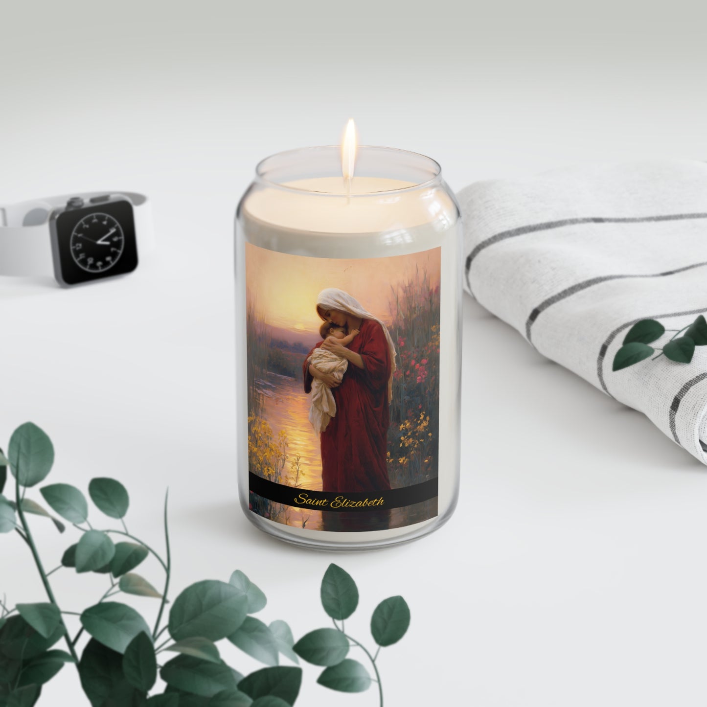 Saint Elizabeth, Mother to John the Baptist - Scented Prayer Candle, 13.75oz - Tall Size - Religious Prayer Candle